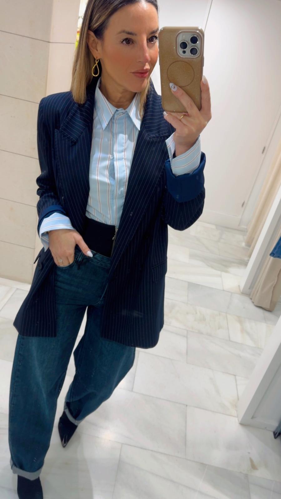 BLAZER OVERSIZE MARINO - Imagen 4