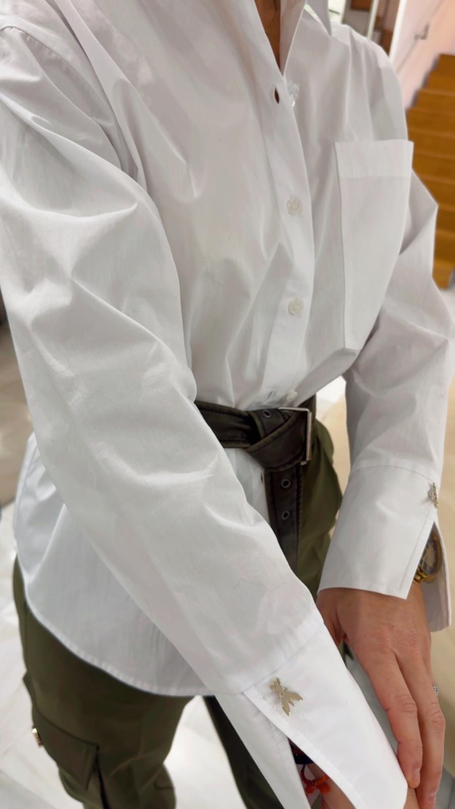 CAMISA BLANCA OVERSIZE PATRIZIA PEPE - Imagen 7