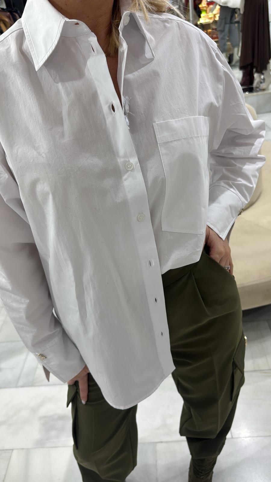 CAMISA BLANCA OVERSIZE PATRIZIA PEPE - Imagen 6