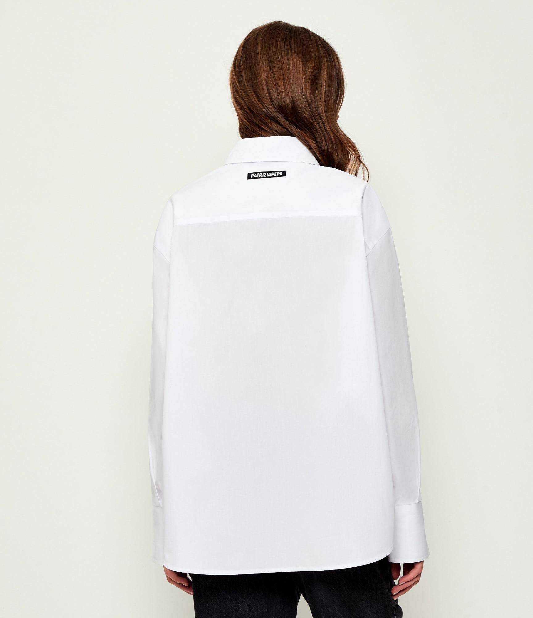 CAMISA BLANCA OVERSIZE PATRIZIA PEPE - Imagen 3