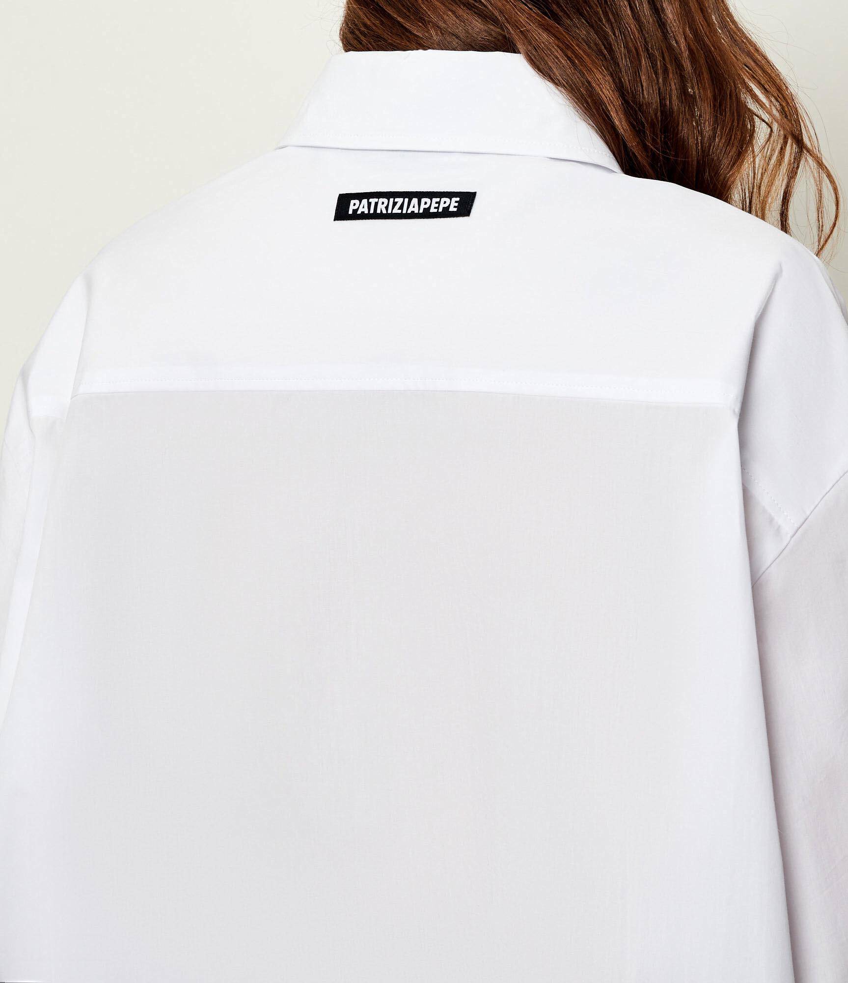 CAMISA BLANCA OVERSIZE PATRIZIA PEPE - Imagen 5